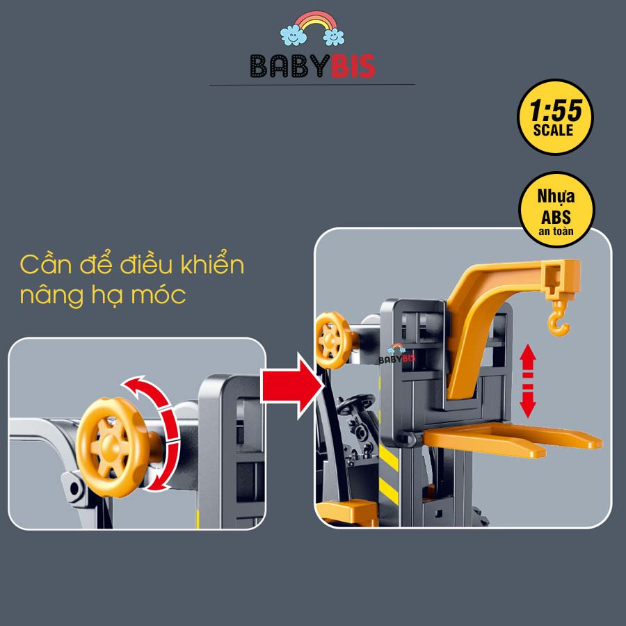 Đồ chơi xe nâng và móc hàng cao cấp 706-39 | đồ chơi trẻ em