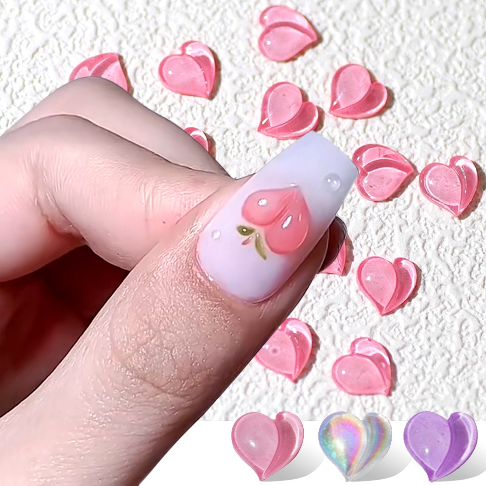Set Charm Đào trang trí Móng tay