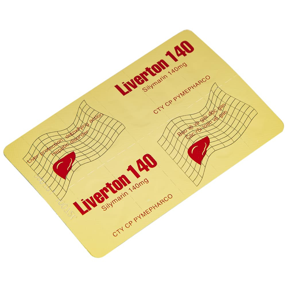 Liverton 140 Silymarin 140mg hộp 100 viên - bảo vệ gan , giảm men gan, gan nhiễm mỡ