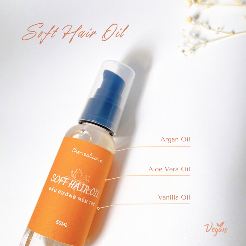 DẦU DƯỠNG MỀM TÓC KHÔNG SILICONE LƯU HƯƠNG NHẸ NHÀNG 🧡 SOFT HAIR OIL 🧡 FREESHIP