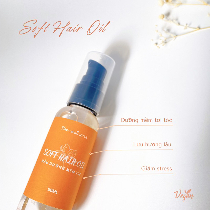DẦU DƯỠNG MỀM TÓC KHÔNG SILICONE LƯU HƯƠNG NHẸ NHÀNG 🧡 SOFT HAIR OIL 🧡 FREESHIP