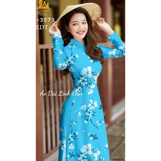 Áo dài in 3D vải lụa nhật sang trọng - Áo Dài Linh Đan