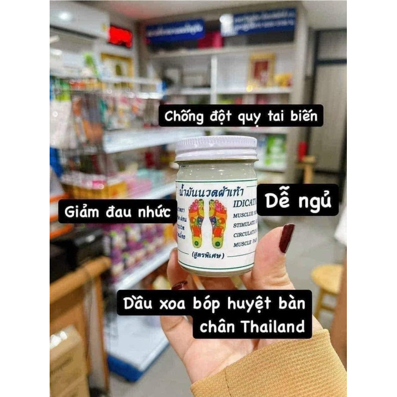 Dầu Cù Là Bàn Chân Massage Thái Lan Hủ 50G - Dầu Cù Là Xoa Bóp Bàn Chân