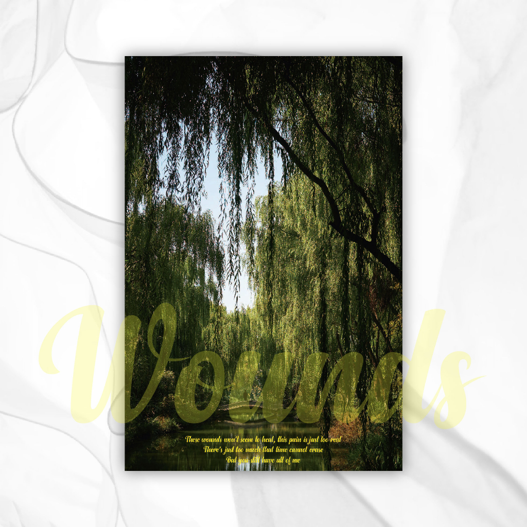 Poster postcard scenery trang trí phong cách aesthetic: Healing time