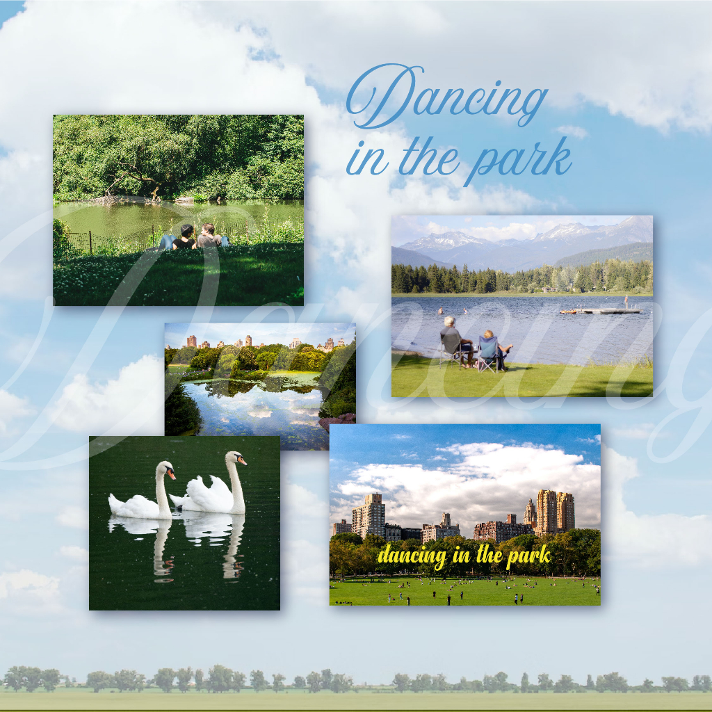 Poster postcard scenery trang trí phong cách aesthetic: Healing time