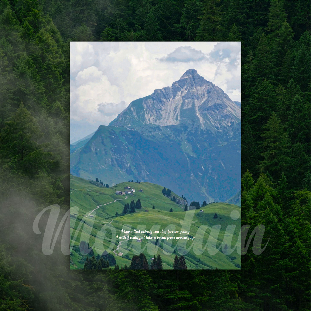 Poster postcard scenery trang trí phong cách aesthetic: Healing time