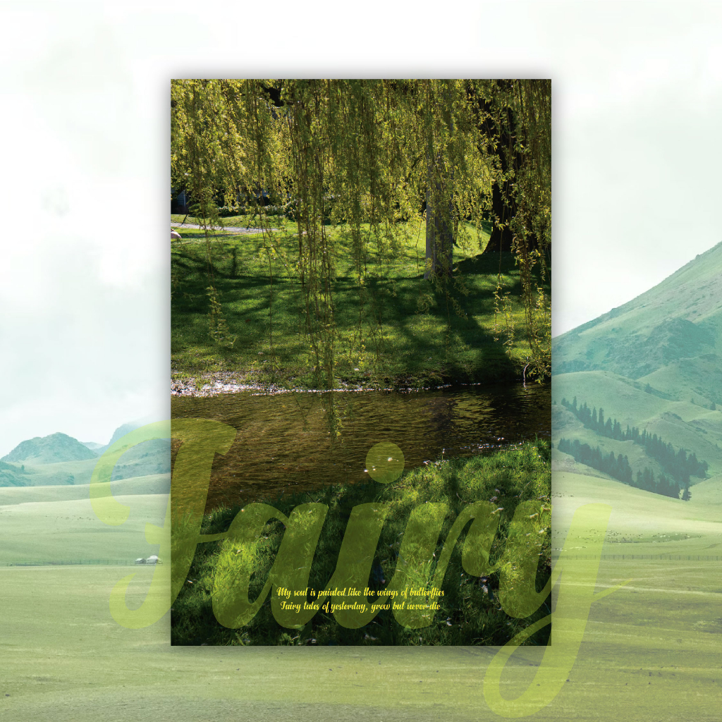Poster postcard scenery trang trí phong cách aesthetic: Healing time