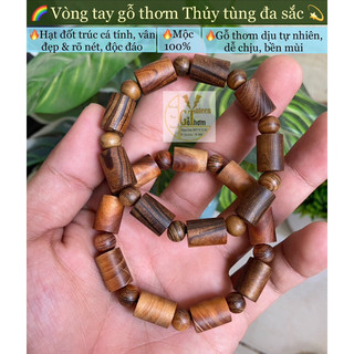 Vòng phong thủy gỗ thủy tùng xanh, đa sắc cực bền mùi, đốt trúc, vòng tay vân đẹp, độc đáo, đủ kích cỡ. Gỗ thơm Yuleen