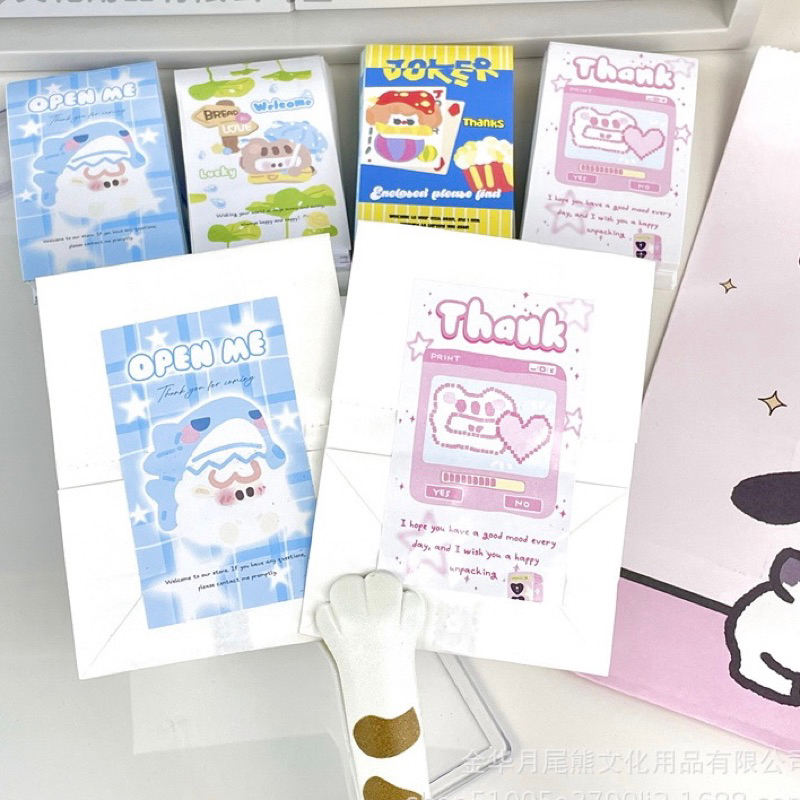 Set 10 sticker niêm phong gói hàng dễ thương