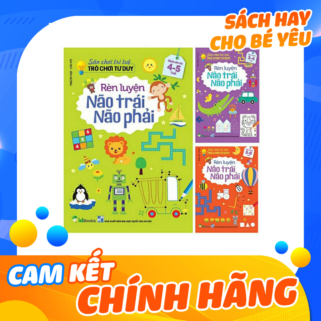 Sách - Sân Chơi Trí Tuệ Trò Chơi Tư Duy - Rèn Luyện Não Trái Não Phải Dành Cho Trẻ Từ 3-6 Tuổi