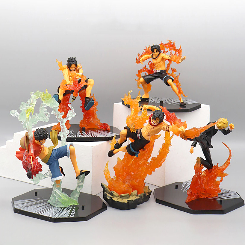 Mô hình One Piece Luffy , Zoro , Ace , Sanji cao 10-15cm hàng đẹp rẻ đế không có chữ no box Figure One Piece - Shin Case