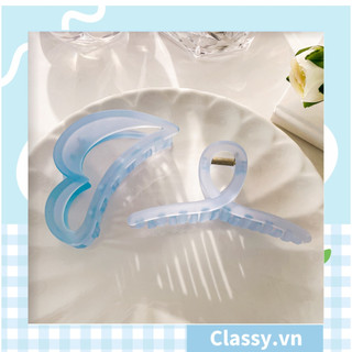 Kẹp Classy càng cua kiểu mới; Họa tiết thạch jelly tông xanh thiên thanh thanh lịch nhiều kích thước PK576