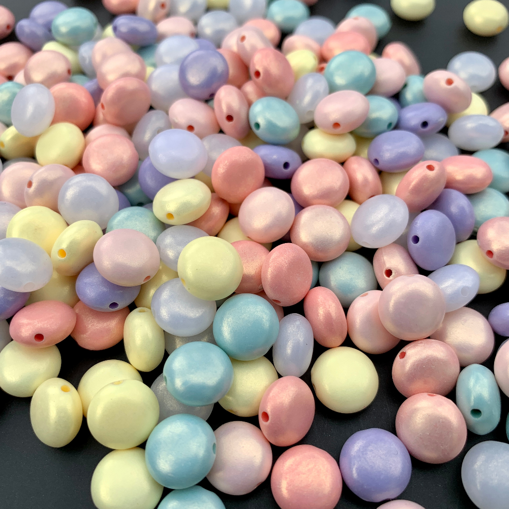 10g Hạt nhựa màu macaron làm vòng tay, vòng cổ handmade