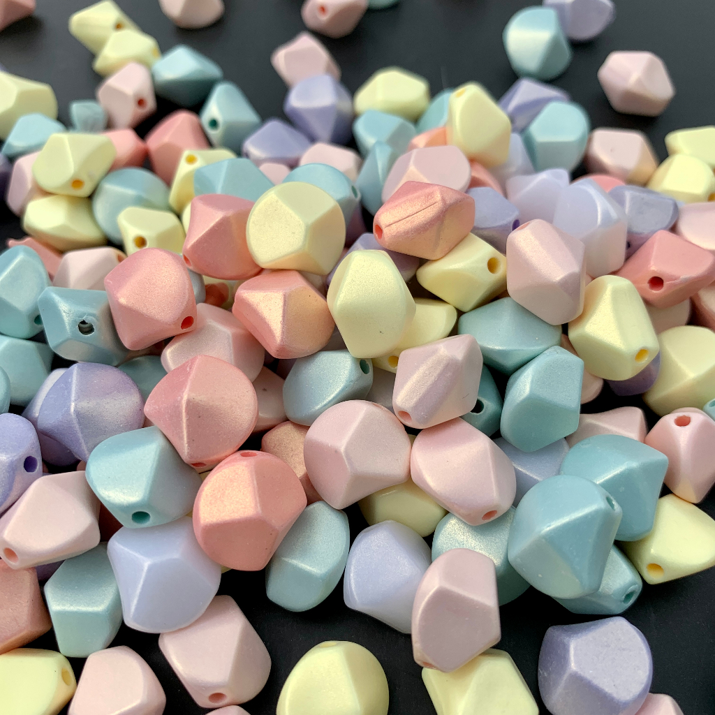 10g Hạt nhựa màu macaron làm vòng tay, vòng cổ handmade