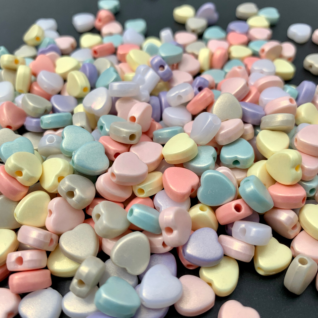 10g Hạt nhựa màu macaron làm vòng tay, vòng cổ handmade