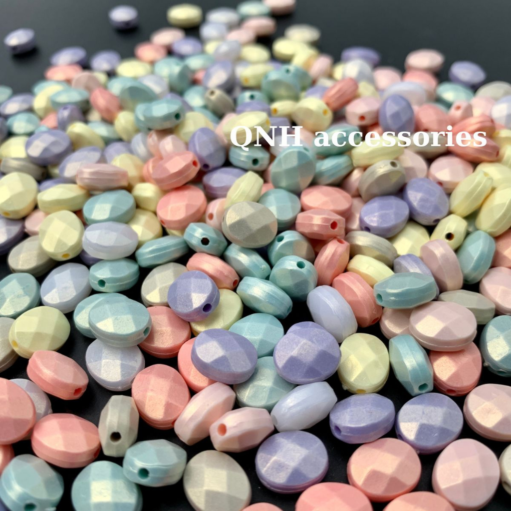 10g Hạt nhựa màu macaron làm vòng tay, vòng cổ handmade