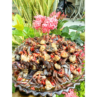 500g ba khía sữa trộn + 200g nước; ba khía sữa cà mau