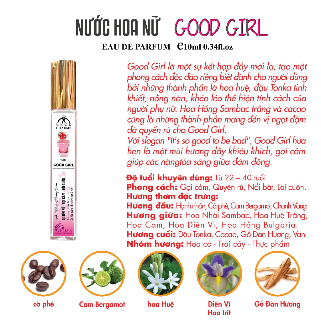 Nước hoa nữ Good Girl 10ml