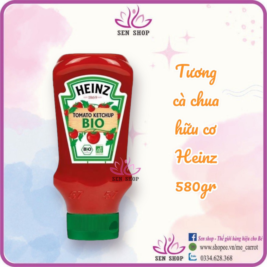 Tương cà chua hữu cơ Heinz - Organic Tomato Ketchup Heinz - 580gr