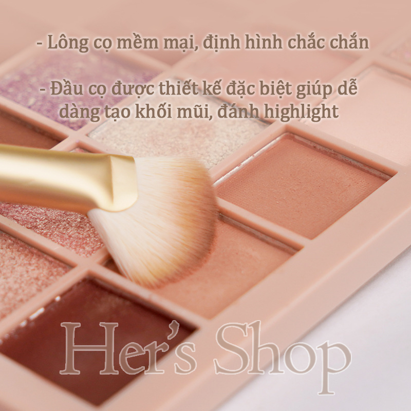 Cọ Đánh Khối Mũi Đầu Vát Dẹt Tạo Khối Tự Nhiên Cho Mũi Thanh Thoát