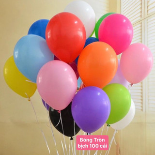 Bịch 100 Cái Bong Bóng tròn nhiều màu