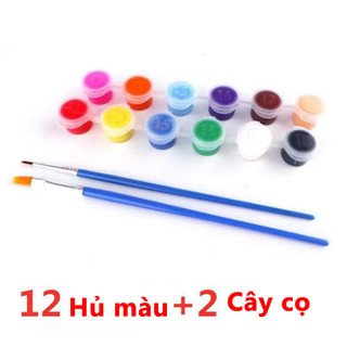 1 set gồm 12 hủ màu nước và 2 cây cọ - shop liam