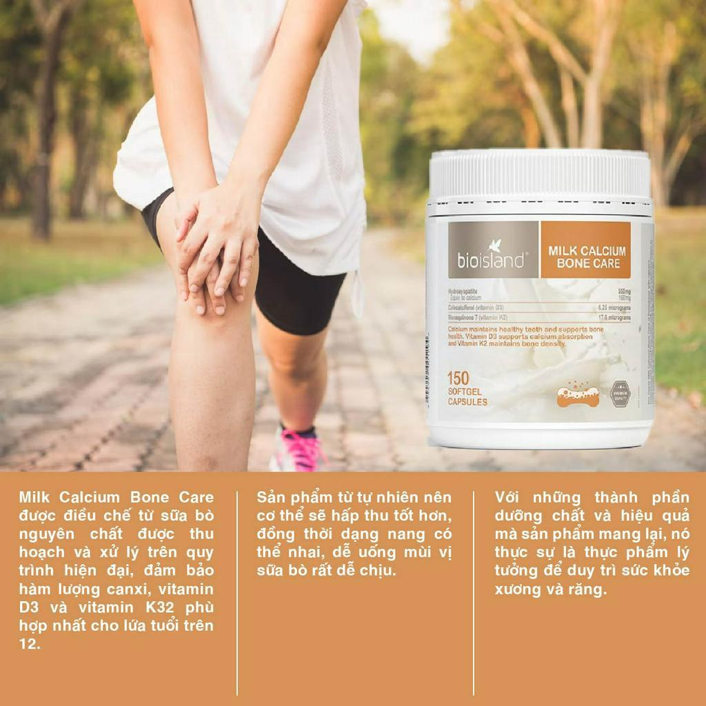 Canxi hữu cơ cho bà bầu Bio Island Milk Calcium Bone Care thúc đẩy quá trình phát triển của xương răng chắc khỏe