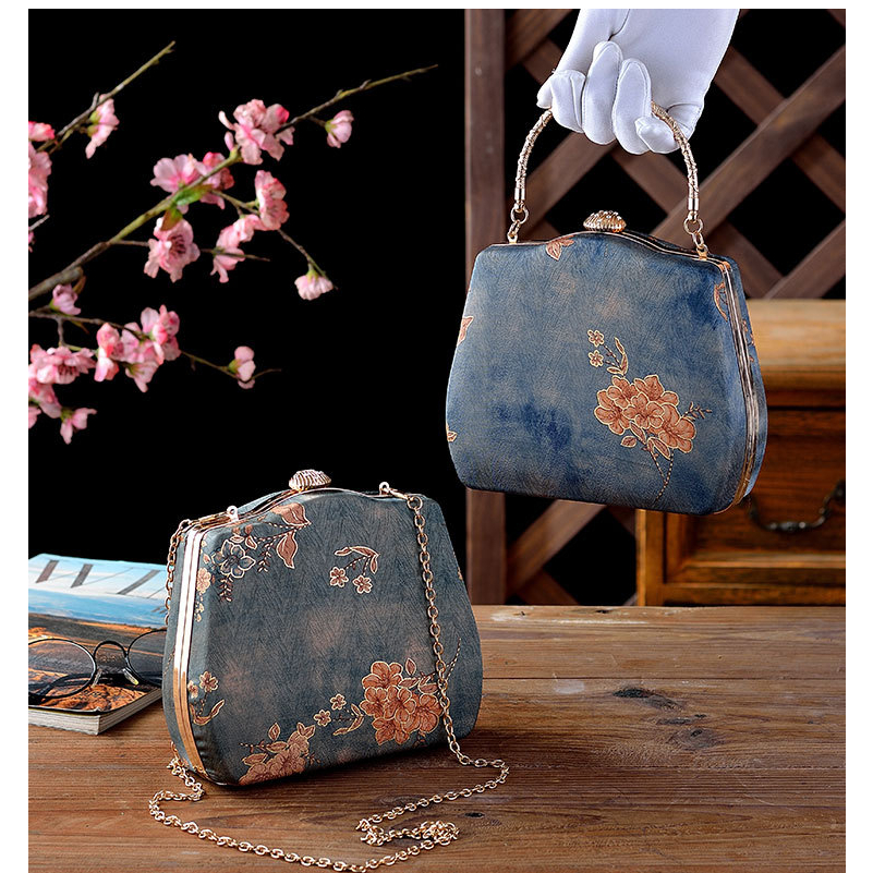 Túi dự tiệc satin vóc gấm