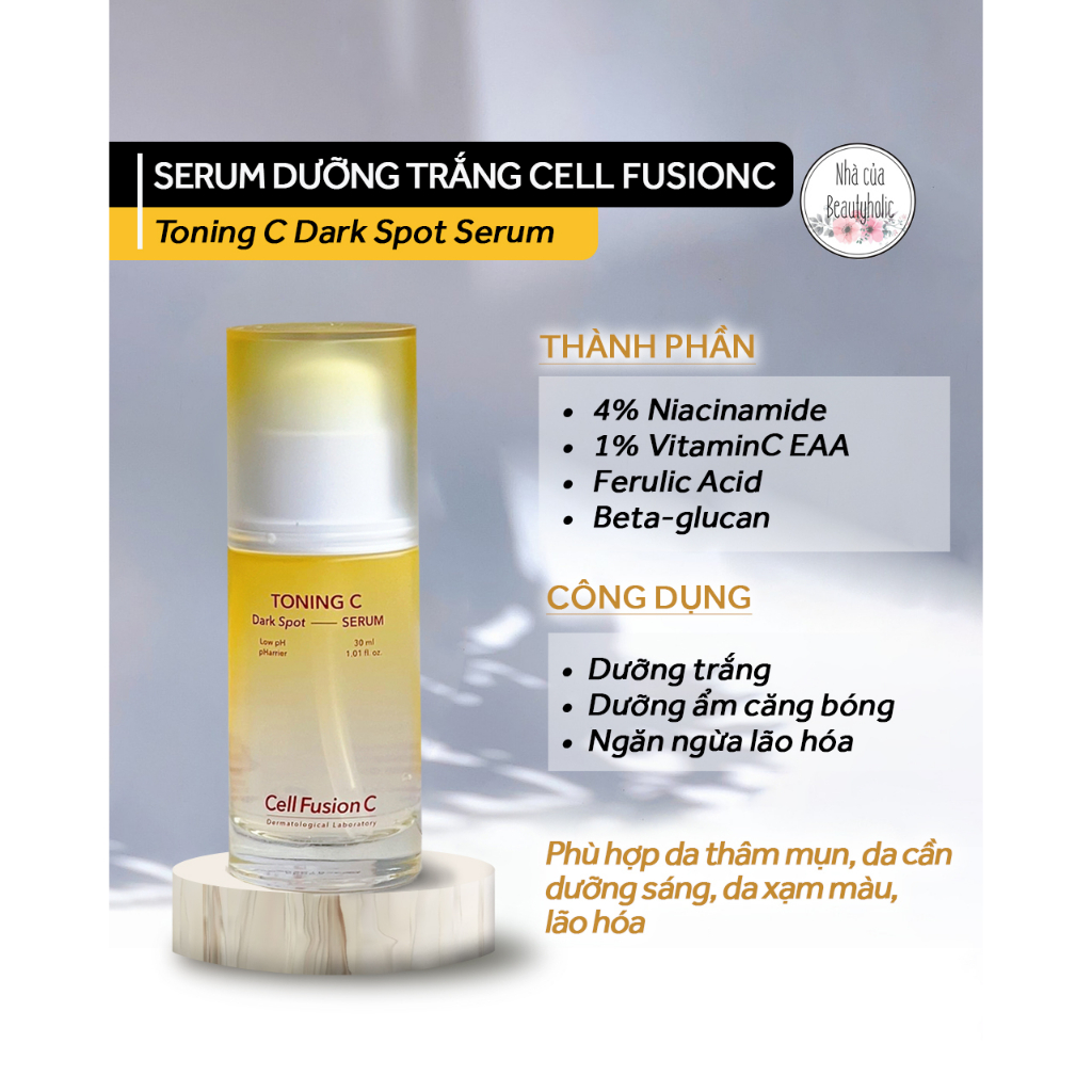 Serum dưỡng trắng mờ thâm CELL FUSION C TONING C DARK SPOT SERUM