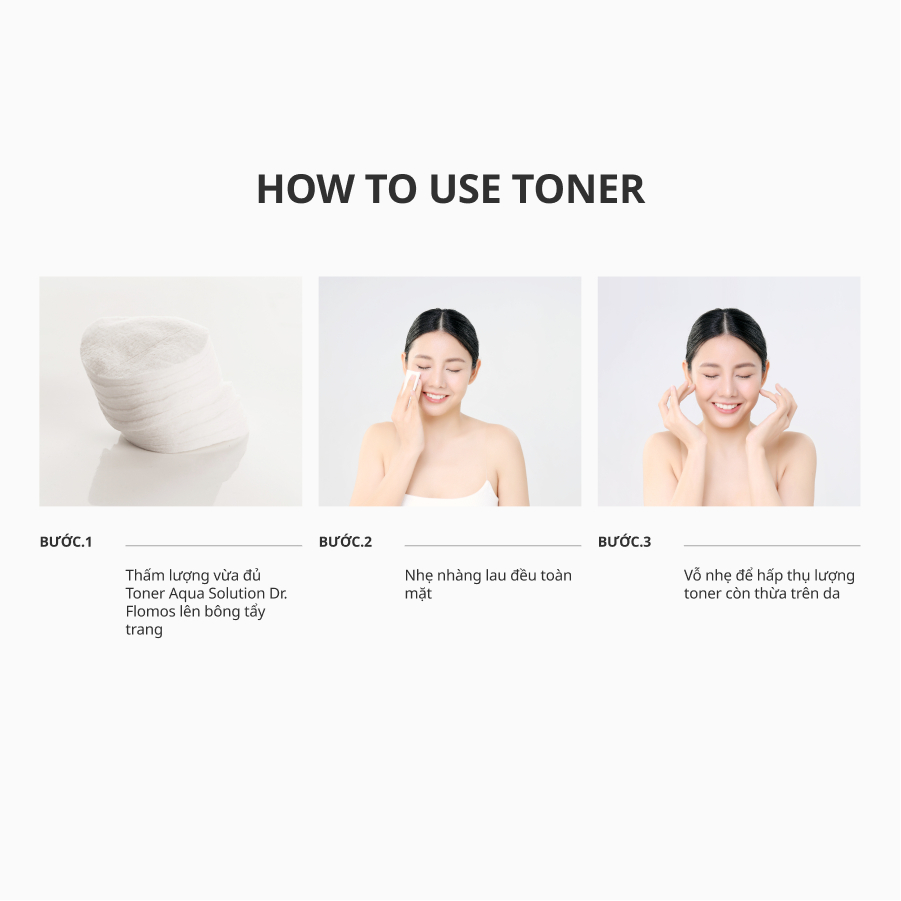 Toner AHA DR FLOMOS 300ml Tẩy Tế Bào Chết, Giảm Mụn, Mờ Thâm