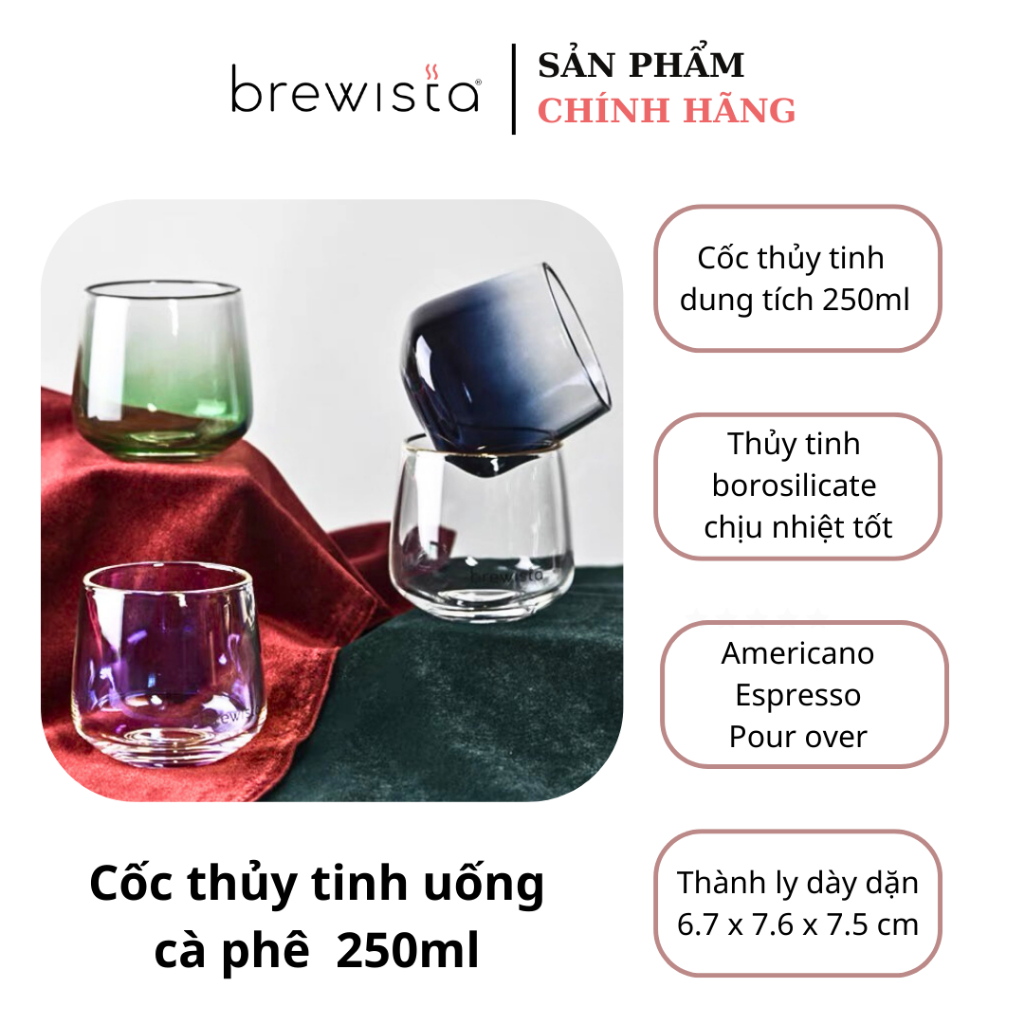 Ly thủy tinh Brewista - 250ml