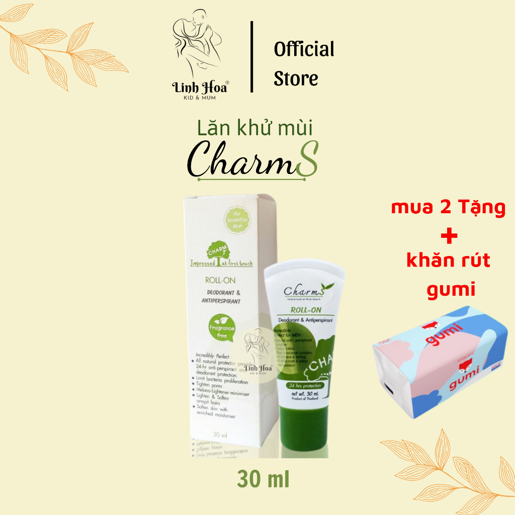 Lăn nách khử mùi  - CHARMS ROLL ON DEODORANT & ANTIPERSPIRANT