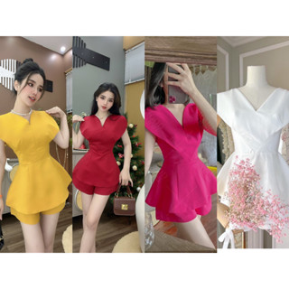 Set Tiểu Thư Xinh Áo Dáng Xòe Quần Ngắn Tafta