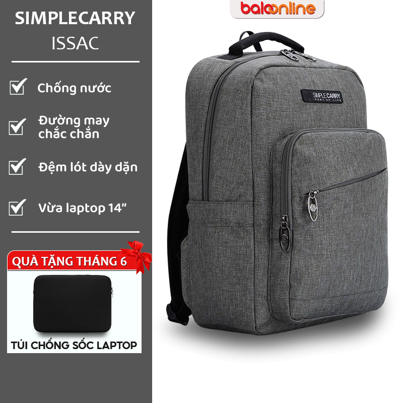 Balo Thời Trang Simplecarry Issac Đi Làm Đi Học Đi Chơi, Chất Liệu Polyester Chống Nước Cao Cấp
