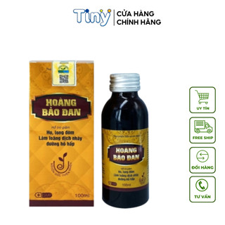Siro ho,cao ho Hoàng Bảo Đan hết ho, tiêm đờm, hết viêm họng chai 100ml