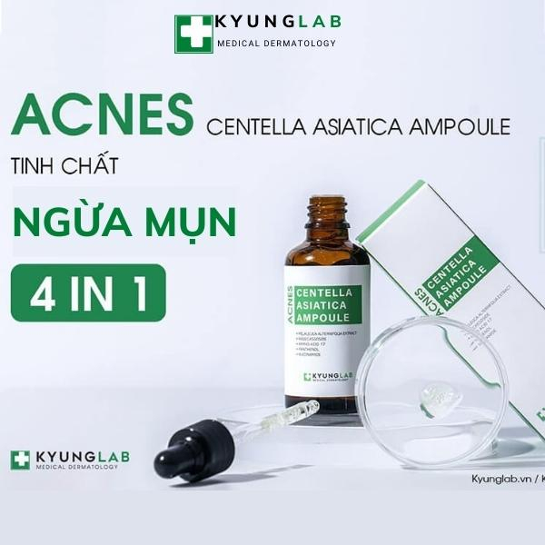 Serum, Serum ngừa mụn thâm Acnes Centella Aisatica Ampoule 50ml Kyung Lab siêu kiềm dầu, làm dịu, giảm sưng viêm, mụn, t