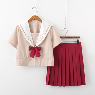 Đồng phục áo thủy thủ học sinh Nhật bản chân váy xếp ly kèm nơ seifuku Sakana cosplay