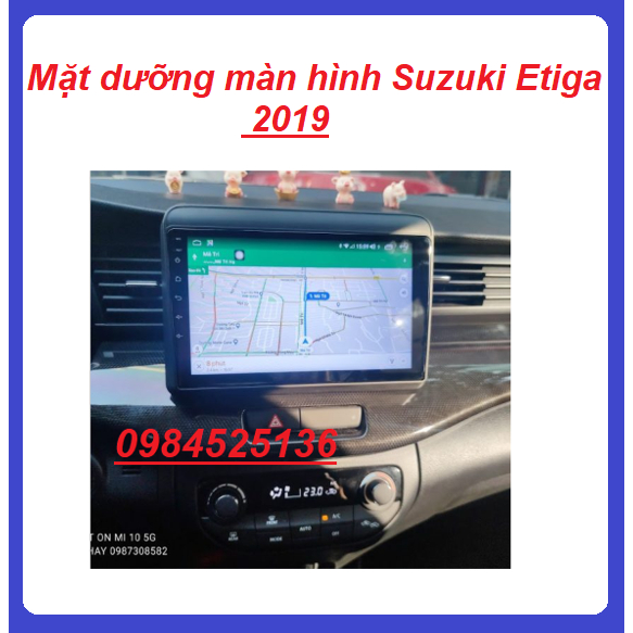 Mặt dưỡng Suzuki Etiga 2019 lắp màn hình oto 9inch ,khung dưỡng màn dvd android xe Etiga có dây nguồn ,mặt nạ taplo