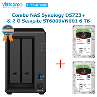 [Khuyến Mãi Combo] Thiết bị lưu trữ NAS Synology DS723+ và 2 Ổ cứng Seagate ST6000VN001 6 TB
