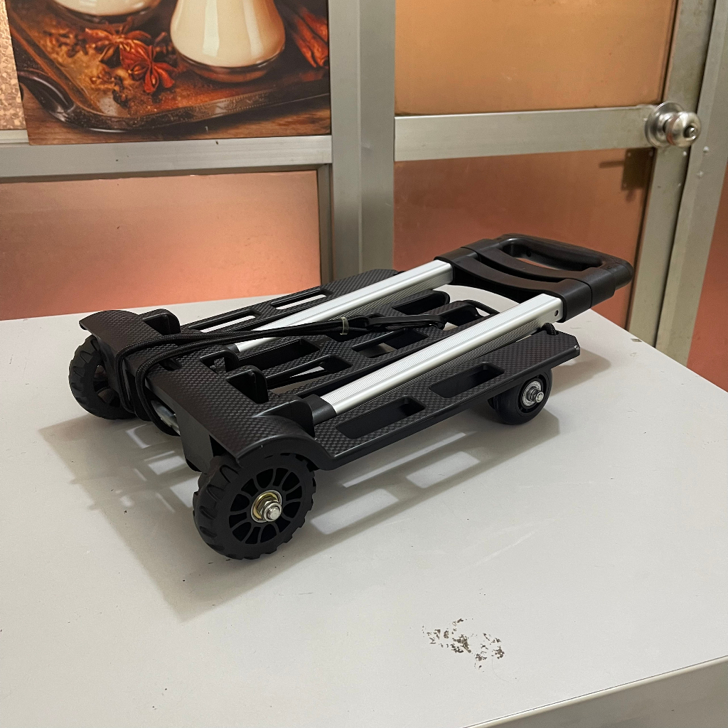 Xe Kéo 4 Bánh Gấp Gọn - Xe Đẩy Đi Siêu Thị, Du Lịch, Chở Bình Nước Tải Trọng 45kg