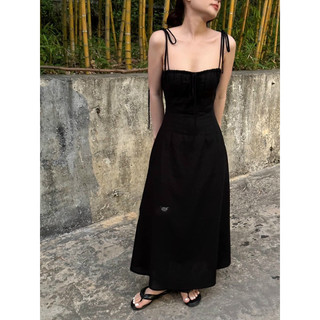 Đầm 2dây thắt nơ vai H180 ( có bigsize )
