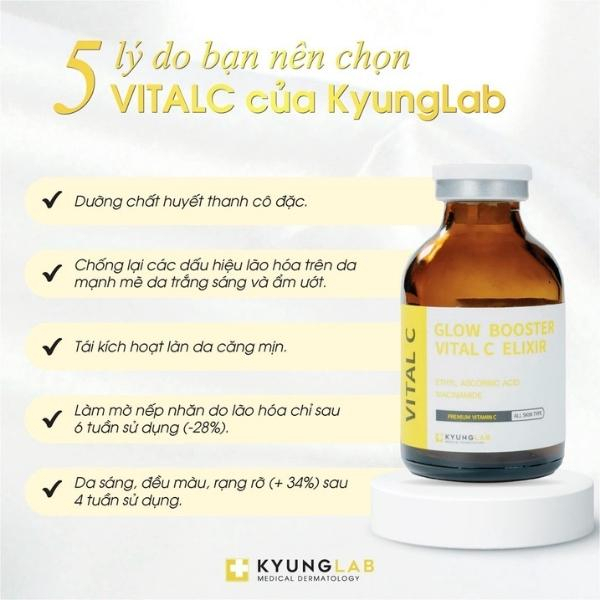 Vitamin C KyungLab, serum trắng da vital c 30ml kyung lab, huyết thanh tái sinh da, xóa nám, nếp nhăn, thâm mụn, lão hóa