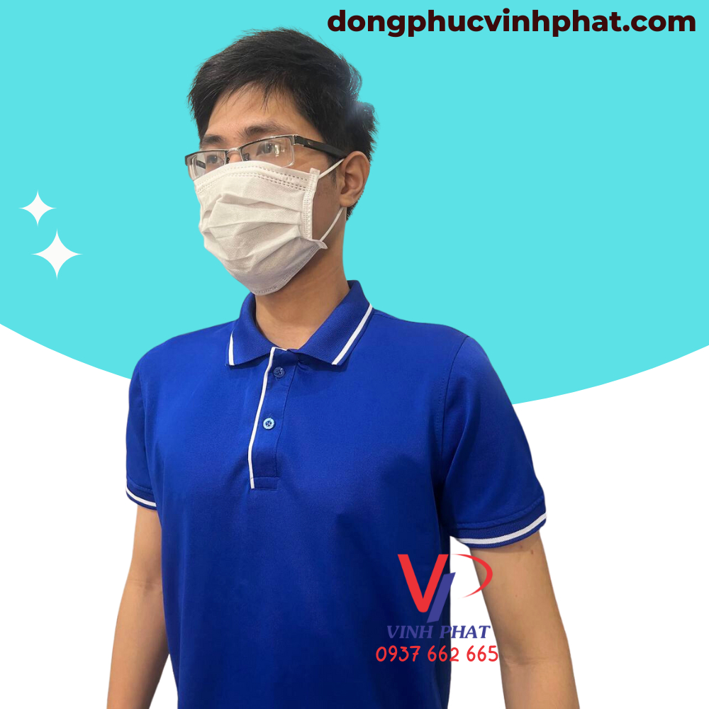 Áo Thun Polo Có Cổ Nam Màu Xanh Bích Phối Viền Trắng Vải Cá Sấu Co Giãn 4 Chiều Thoáng Mát - Hình Thật