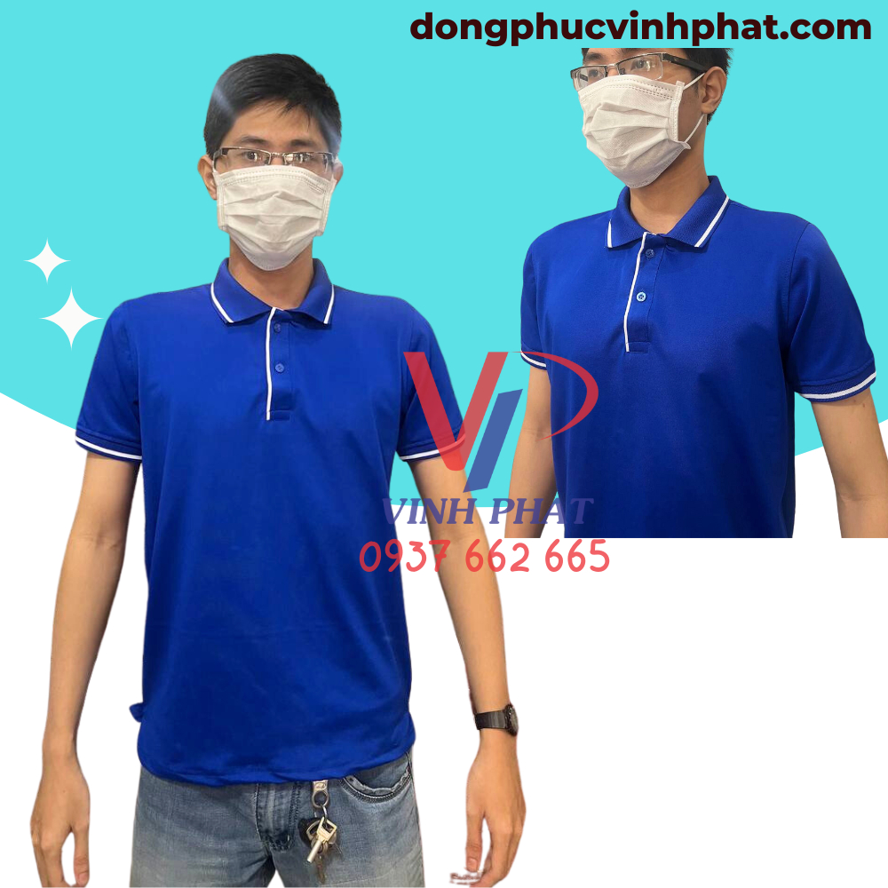 Áo Thun Polo Có Cổ Nam Màu Xanh Bích Phối Viền Trắng Vải Cá Sấu Co Giãn 4 Chiều Thoáng Mát - Hình Thật