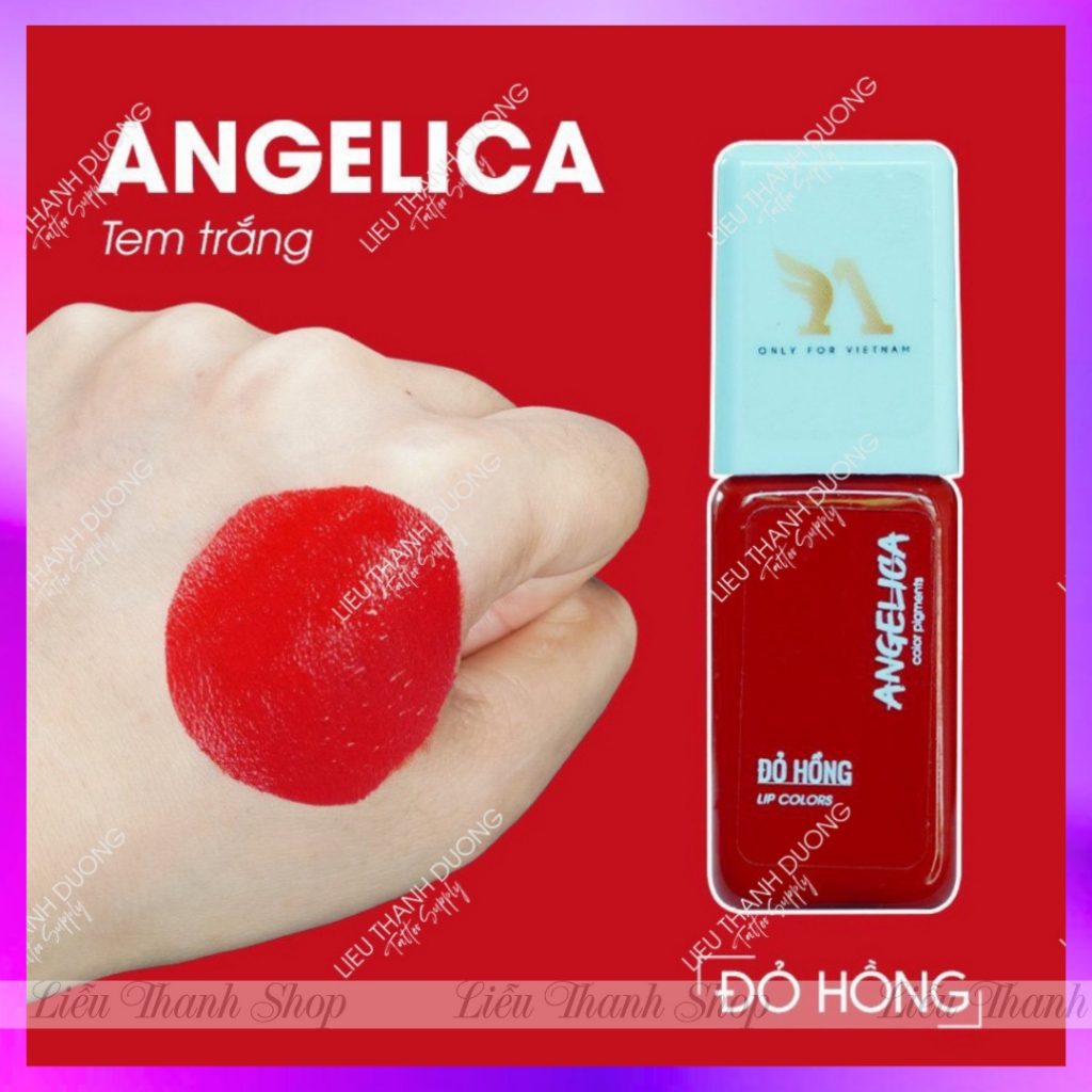 Mực xăm chính hãng ANGELICA TEM TRẮNG, siêu đậm - lên màu nhanh - bám màu tốt - giữ màu 95%- Liễu Thanh Shop