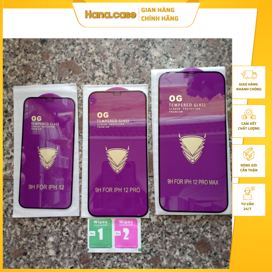 Kính Cường Lực iPhone Siêu Xịn OG Tím iP 6,6s,6 plus,6s plus,7,7 plus,8,8 plus,x,xr,xs,xs max,11,11 promax,12,12pro [OG]