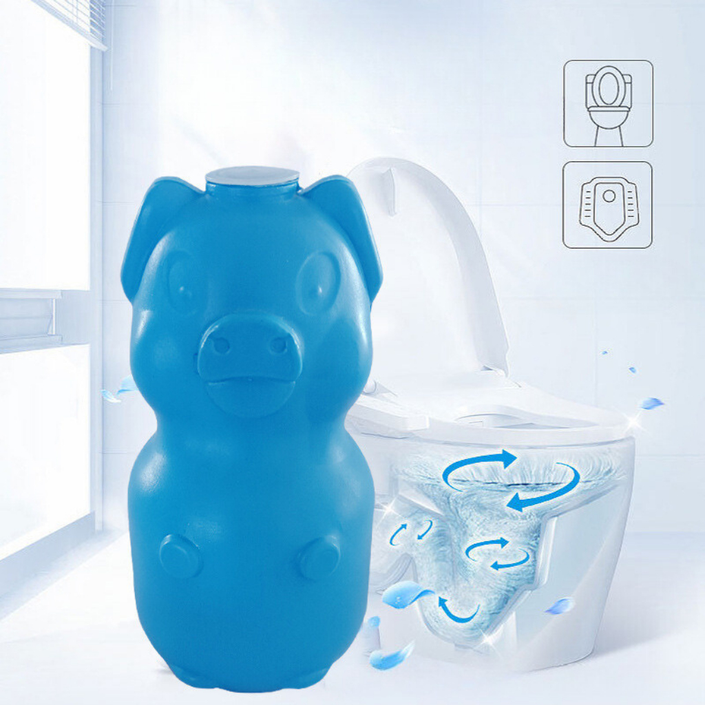 Viên thả bồn cầu diệt khuẩn, khử mùi siêu sạch công nghệ mới hình con heo xanh - GD026