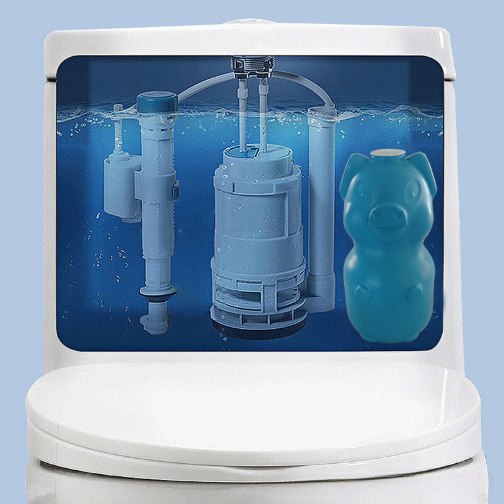 Viên thả bồn cầu diệt khuẩn, khử mùi siêu sạch công nghệ mới hình con heo xanh - GD026