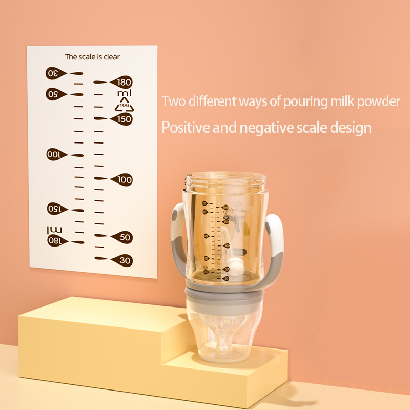 GUGU PPSU cho bú bình với tay cầm cho em bé, úp bình sữa 6 tháng+,180ml/260ml