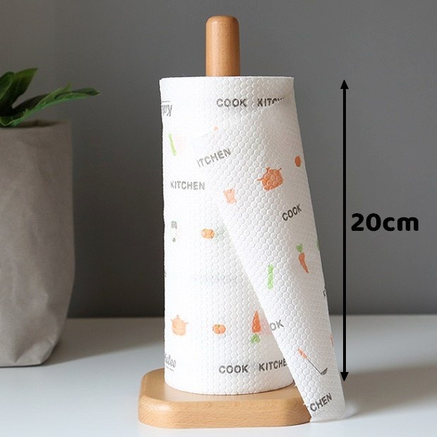 Cuộn Giấy Lau Đa Năng, Khăn Lau Nhà Bếp Họa Tiết In Hình 40 Tờ 1 Cuộn Siêu Dai, Thấm Hút Tốt Tái Sử Dụng Nhiều Lần